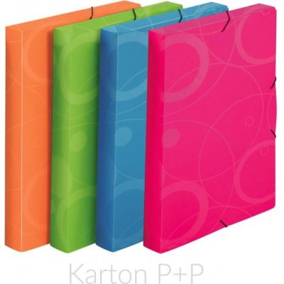 Karton P+P Krabice PP s gumou A4 NEO COLORI modrá – Hledejceny.cz