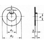 podložka M22 pr. 22x40x1 BEZ PÚ pojistná vnitřní nos DIN 462 – Zboží Mobilmania