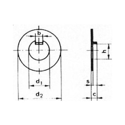podložka M22 pr. 22x40x1 BEZ PÚ pojistná vnitřní nos DIN 462 – Zboží Mobilmania