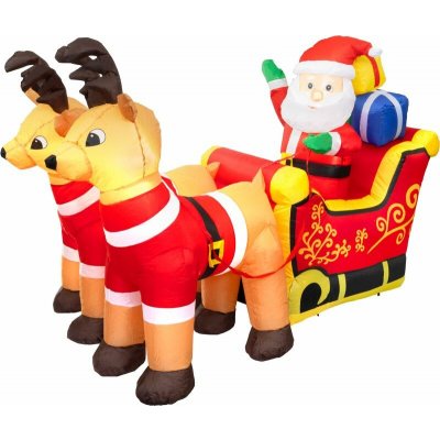 MagicHome Dekorace Santa na saních, 7xLED teplá bílá, IP44, L-220 cm – Hledejceny.cz