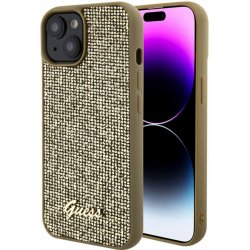 Guess PU Square Mirror Script Logo iPhone 15 zlaté