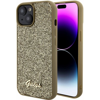 Guess PU Square Mirror Script Logo iPhone 15 zlaté – Zbozi.Blesk.cz