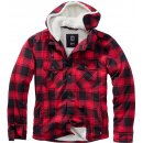 Brandit Lumberjacket Hooded červená černá