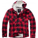 Brandit Lumberjacket Hooded červená černá – Zboží Dáma