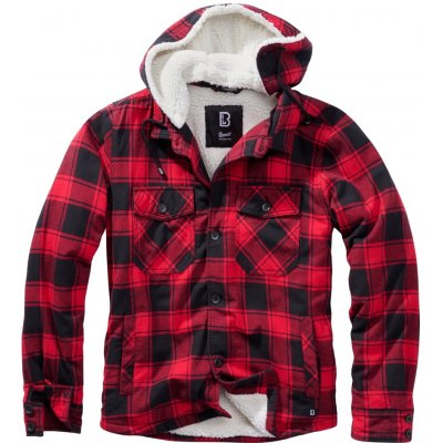 Brandit Lumberjacket Hooded červená černá – Zbozi.Blesk.cz