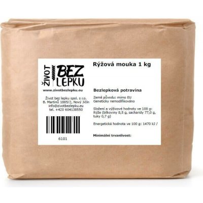 Život bez lepku Rýžová mouka polohrubá 1 kg – Zboží Dáma