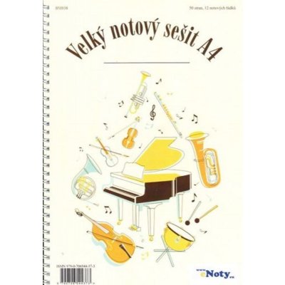 Velký notový sešit A4 50 listů – Hledejceny.cz