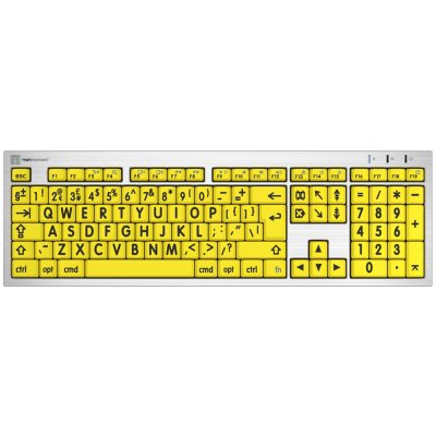 Logic Keyboard XLPrint ALBA Black on Yellow UK