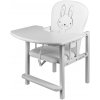 Jídelní židlička New Baby Borovicová Králíček Bílá