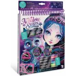 Nebulous Stars Kreativní návrhářský blok se šablonami nálepkami a pastelkami- Eclipsia fialová – Zboží Dáma