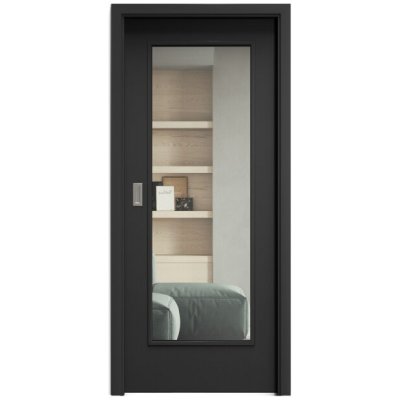 Sapeli Elegant Komfort M40 posuvné černá grafit 60 x 197 cm Čiré sklo – Hledejceny.cz