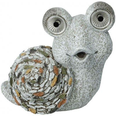 Solární zahradní dekorace Šnek 21 cm – šedý, H&L – Hledejceny.cz