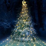 ROSNEK 3.5m LED vodopád světelný řetěz 8 světelných režimů teplá bílá vánoční světla s časovačem pro vánoční stromek venkovní zahradní party Deco – Zbozi.Blesk.cz