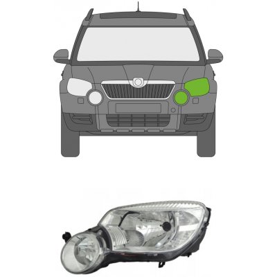 Levé přední světlo Škoda Yeti / 09-13 | Zboží Auto