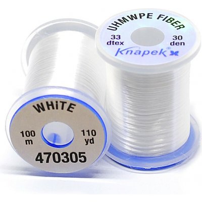 Vázací nit • UHMWPE FIBER LINE • 100m - Tloušťka 15D, Barva Bílá – Hledejceny.cz