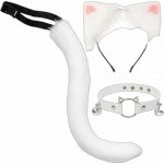 kočka s obojkem 3 ks bílý Ruhhy 26584 – Zboží Mobilmania