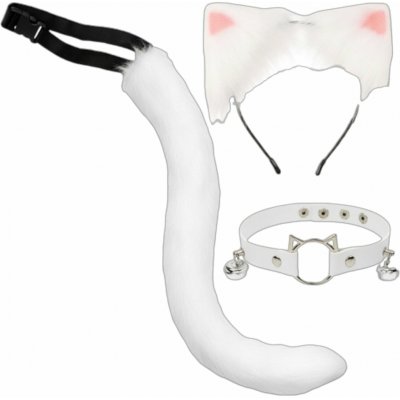 kočka s obojkem 3 ks bílý Ruhhy 26584 – Zboží Mobilmania