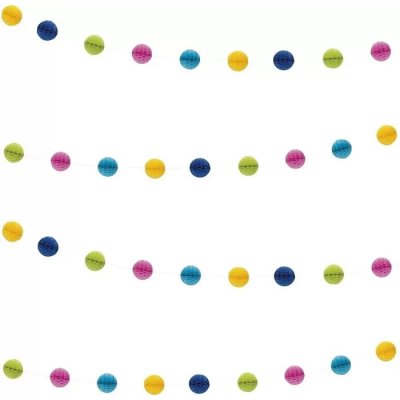 Girlanda papírová barevné koule 2.13m – Hledejceny.cz