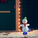 Prolenta Maison Exclusive Vánoční akrylový sněhulák s LED vnitřní i venkovní 30 cm