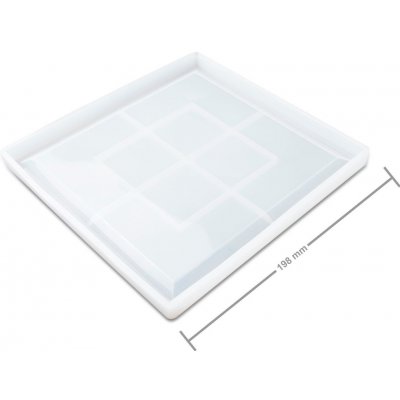 Manumi Silikonová forma na odlévání křišťálové pryskyřice podtácek čtverec 198x198x15mm 3 ks – Sleviste.cz