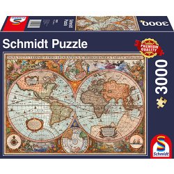 Schmidt Historická mapa světa 3000 dílků