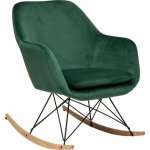 Atmosphera Zelené sametové houpací křeslo Olmeto – Zboží Dáma