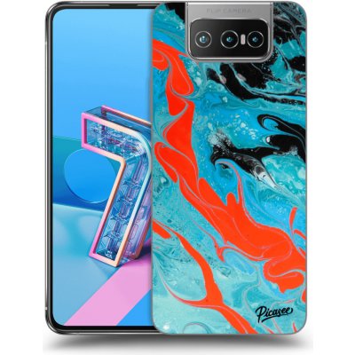 Pouzdro Picasee silikonové Asus Zenfone 7 ZS670KS - Blue Magma čiré