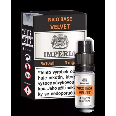 Nikotinová báze IMPERIA Velvet 5x10ml PG20-VG80 3mg – Zboží Dáma