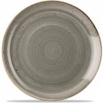 CHURCHILL Stonecast Peppercorn grey mělký talíř ručně zdobený 26 cm – Zboží Mobilmania