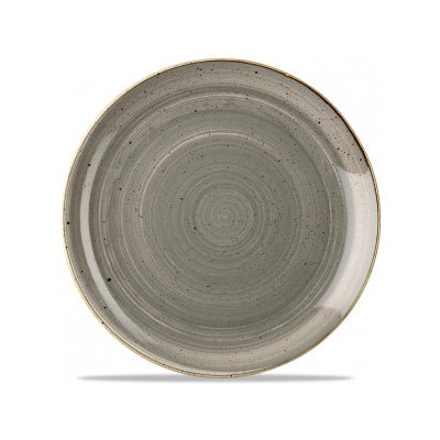 CHURCHILL Stonecast Peppercorn grey mělký talíř ručně zdobený 26 cm – Zboží Mobilmania