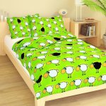 Dadka povlečení Stádo Oveček zelené 90 x 130 cm 45 x 60 cm – Zboží Mobilmania