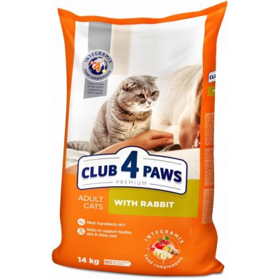 Club4Paws Premium With rabbit. For adult cats 14 kg