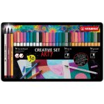 STABILO Kreativní set Pen 68 brush Pen 68 & point 88 ARTY 30 ks sada v plechu – Hledejceny.cz