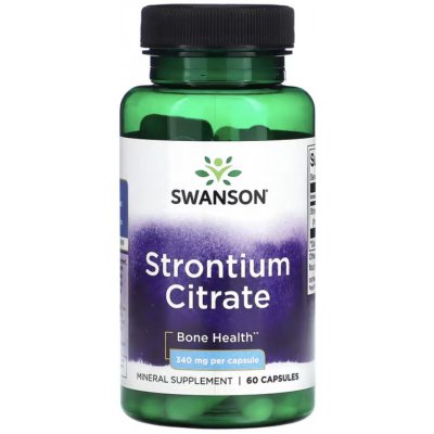 Swanson Strontium Citrate Stroncium citrát 340 mg 60 kapslí – Hledejceny.cz