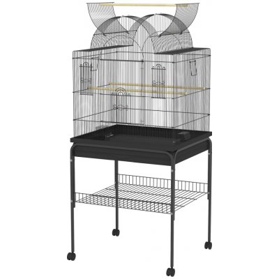PawHut klec ocel 63 x 53 x 144 cm černá – Zboží Dáma