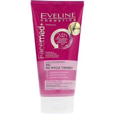 Eveline Cosmetics Facemed+ hyaluronový čistící pleťový gel 3v1 150 ml