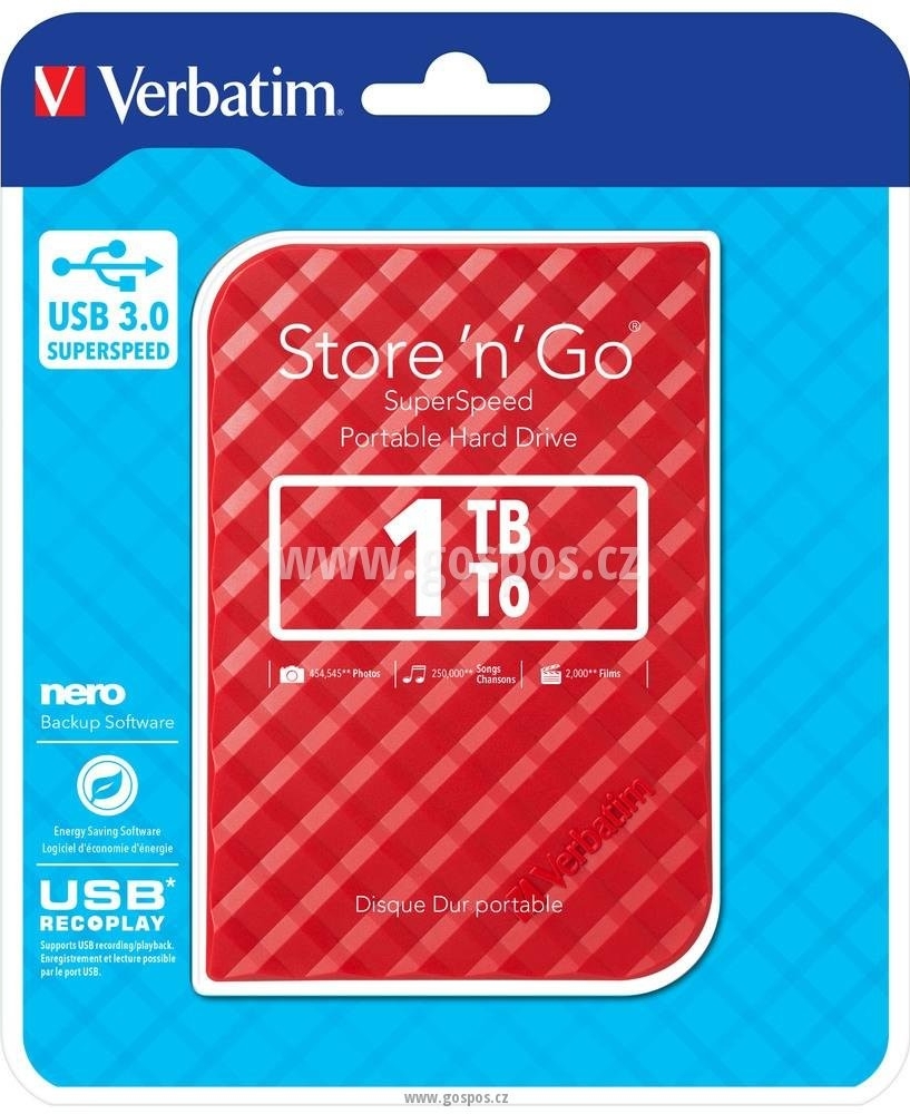 Verbatim Store \'n\' Go 1TB, USB 3.0, 53203