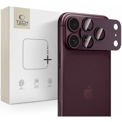 Tech-Protect CamFull Fit+, sklíčko pro čočku fotoaparátu, iPhone 18 Pro Max, vínové – Hledejceny.cz