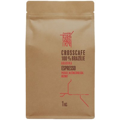 CROSSCAFE Káva CC 100% Brazil zrnková 1 kg – Hledejceny.cz