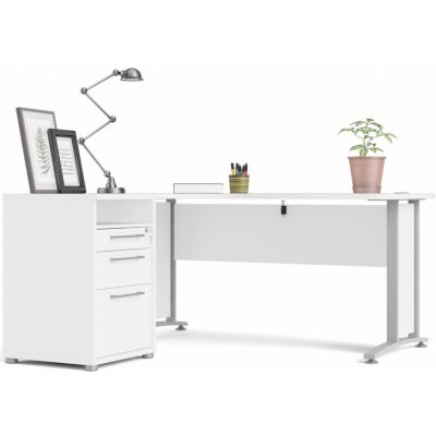 Falco Psací stůl Office 80400/44 bílá/silver grey – Zboží Mobilmania