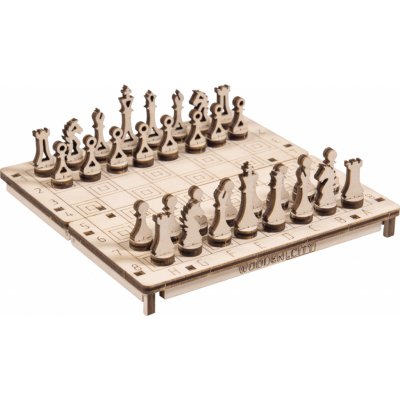 WOODEN CITY 3D puzzle hra Šachy a Dáma 2v1 – Sleviste.cz