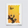 Plakát Automobilist Posters | McLaren - Bruce McLaren Special - Spa-Francorchamps Circuit - 1968 - Papaya Orange | Collector's Edition