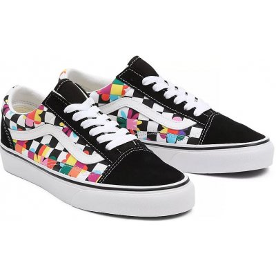 Vans Old Skool Floral Checkerboard/black /True white – Zboží Mobilmania