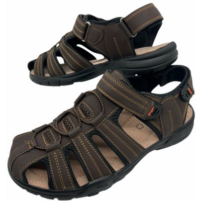 Pretty pánské sandály s uzavřenou špičkou hnědé – Zbozi.Blesk.cz