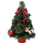 Pro-Tech shop Dekorativní vánoční stromeček 30cm s červenými ozdobami a vánoční hvězdou 69638 – Hledejceny.cz