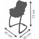 Smoby 3v1 Autosedačka a židlička MC&Q pro panenky světle růžová – Zboží Dáma