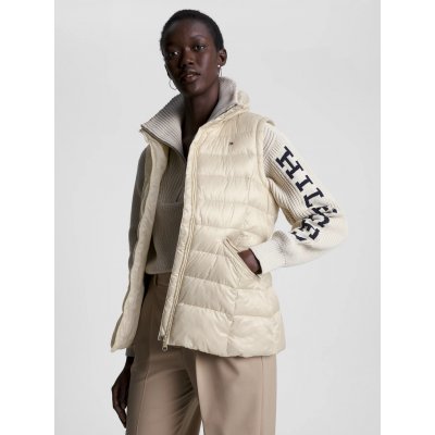 Tommy Hilfiger dámská prošívaná vesta WW0WW39582 béžová – Sleviste.cz