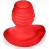 Anální kolík Oxballs GLOWHOLE-1 Hollow Buttplug with Led Insert Red Morph Small