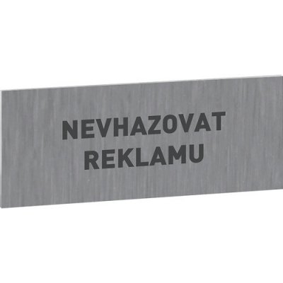 Symbol Nevhazovat reklamu 60 x 25 mm, nerez, samolepicí – Zboží Dáma