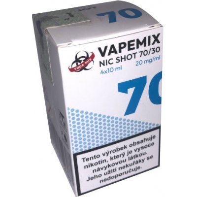 VapeMix NIC SHOT 70/30 4x10ml 20mg – Zboží Mobilmania